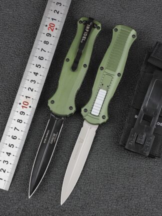 Купить Infidel Knife Benchmade BM 3310 3300BK OTF D2 Steel Automatic Knife Tactical Combat Double Action EDC Camping Self Defense Tool