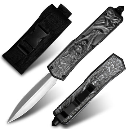 Купить MT Wolf CNC Automatic Knife Field Survival Military Tactical Fighting Knife Camping Hunting Self Defense Pocket EDC Tool Belt Sheath Fishing Double Action Knives