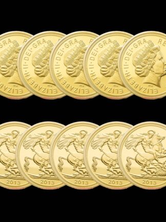 Купить 5pcs Non Magnetic Crafts 2013 Elizabeth II CollectionCommemorative Gold Plated Coins For Business Gifts Creative Gift