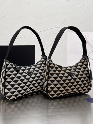 Купить 2022ss Retro Woman Bags Hobo Handbags Lady Fashion Denim Composite designers handbag Shoulder Bag Triangular Lattice Crossbody Bag Wallets 22*15cm