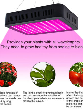 Купить 1800W 180*10W Full Spectrum Led Grow Lights 3030 Lamp Bead Indoor Plant Lamp Plant Flower Grow System Increasing Lamp Single Control Black