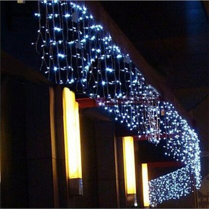 Купить Led Curtain Icicle String Light 110V 220V Led Christmas Garland 96 LED Lights Fairy Xmas Party Garden Stage Outdoor Decorative Light 5m Wide