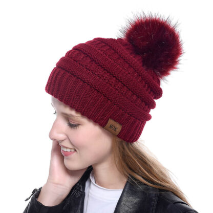 Купить High Quality Young Women Winter Kep Warm Knitted Beanies Hat 6 Color Gorros Brand Skull Caps Bonnet