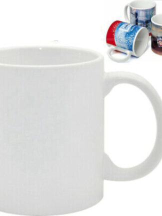 Купить Sublimation Blanks Mug Personality Thermal Transfer Ceramic Mug 11oz White Water Cup Party Gifts Drinkware XD24289