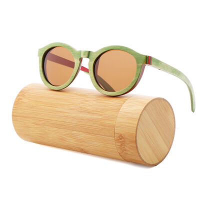 Купить Wooden Sunglasses Round Tac Lens Uv400 Suitable for Men and Women
