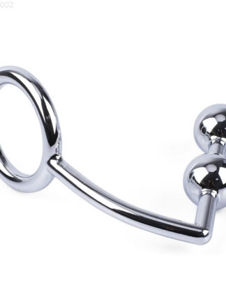 Купить 2022 adultshop Hook Stainless Anal Plug toys Steel Metal Gay Butt With Ball Penis Ring For Male Dilator Chastity Lock Cock 0930