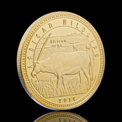 Купить 50pcs Non Magnetic Craft Gold Plated African Wildlife Oryx Zambia Kwacha Animal Souvenirs Coin Medal Collectible Challenge Coins Gift Challenger