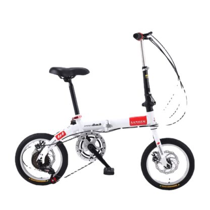Купить 16 inch men and women portable folding bicycle adult children students variable speed disc brake bicycle