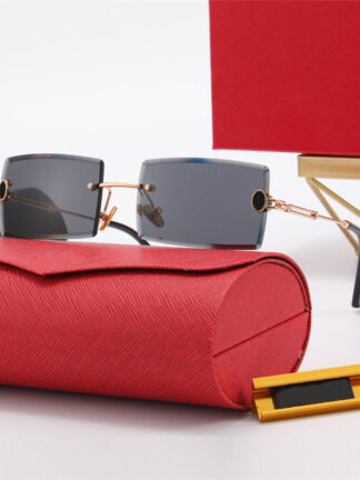 Купить Sunglasses Fashion Designer Summer Frameless Glasses for Man Woman Ornamental 9 Color Option