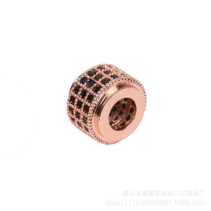 Купить DIY Jewelry Gold/Silver/Black Rhinestone Alloy Cylinder Charm Accessories for Bracelet and Necklace