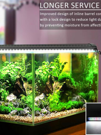 Купить Best seller 20W 129LED Full Spectrum Water Grass Lamp 35.43inch Black Top-grade material lighting (Suitable For 35.43-43.3inch Long Aquarium