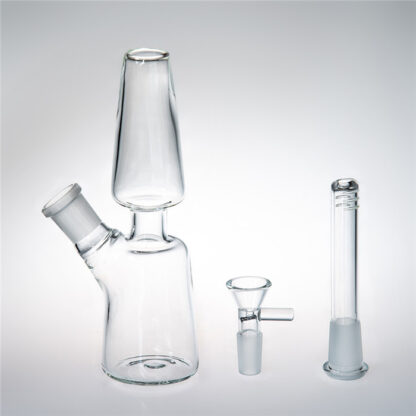 Купить 18 cm New 7 Inch Glass Water Bongs Dab Rig with 14mm Female Downstem 14mm Male Glass Bowl Thick Beaker Bong for Water Smoking FY2308