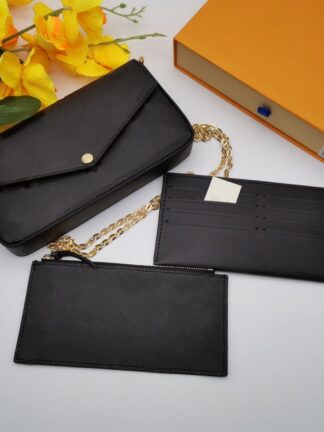 Купить 2021 Luxurys Designer Handbag lady shoulder Bags 3 piece set womens fashion genuine leather purse factory high quality crossbody canvas bag m61276 with box