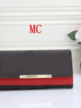 Купить red handbags wallet Women's Flip Zipper Bag Female flower Wallets Purse Fashion Card Holder Pocket Long Women pures with box