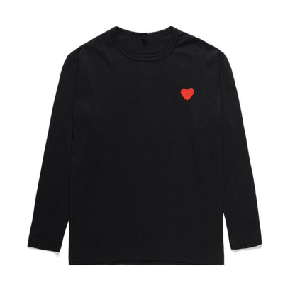 Купить Red Love Heart Funny Long Sleeve Fitness T Shirts Men Women O Neck Streetwear Loose Tshirt Male Hip Hop Casual Fashion Tee Spring Tops
