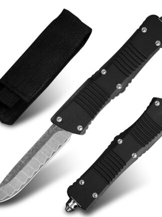 Купить MT Tactical Combat Automatic Knife Forged Damascus Steel Blade Camping Hunting Knife OTF Pocket Survival EDC Self Defense Tool Field Fishing Knives OEM Gear