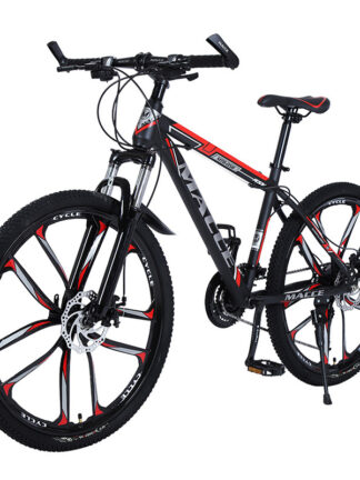 Купить 24/26 inch 21 24 27 Speed High-carbon Steel MTB Mountain Bike for Adult Children Double Disc Brake Bicycle 165-180cm Height