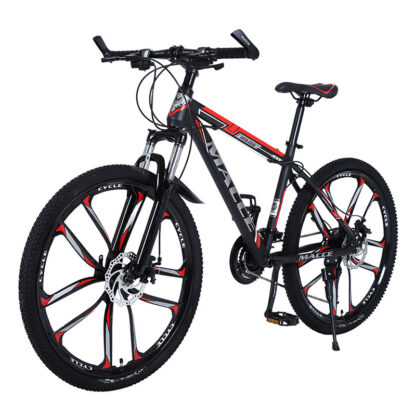 Купить 24/26 inch 21 24 27 Speed High-carbon Steel MTB Mountain Bike for Adult Children Double Disc Brake Bicycle 165-180cm Height
