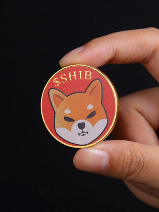 Купить 5pcs Non Magnetic Dogecoin Killer Shiba Inu Coin SHIB CRYPTO Metal Gold Plated Red Shib Doge Killer Souvenir Commemorative Coins