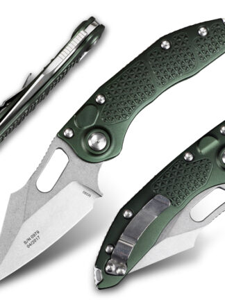 Купить M390 Steel Automatic Folding Knife Green Aviation Aluminum Handle Side Jump Manual Knife Outdoor Camping Hunting Survival Tool Tactical Field Fishing EDC Knives