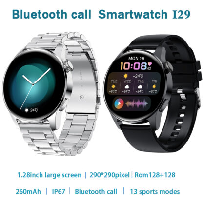 Купить Smartwatch I29 Bluetooth Call Smart Sports Wrist Watch Huawei 1.3inch 290*290 RAM128 ROM128 260mAh IP67 Waterproof Custom Dial 13Sports Modes Fitness Monitoring