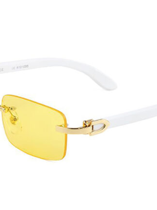 Купить Vintage Square Rimless Sunglasses Women 2022 Fashion Luxury Brand Designer Frameless Buffalo Horn Sun Glasses For Men OnePiece Sunglass Shades UV400 Eyeglasses