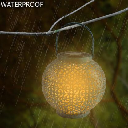 Купить F8 Straw Hat Lamp Beads Solar Light Control Automatic Induction Garden Decoration Outdoor Waterproof Garden Retro Iron Lamp