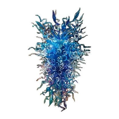 Купить High size hand blown glass chandelier blue art glass pendant lights for indoor bedroom home decoration