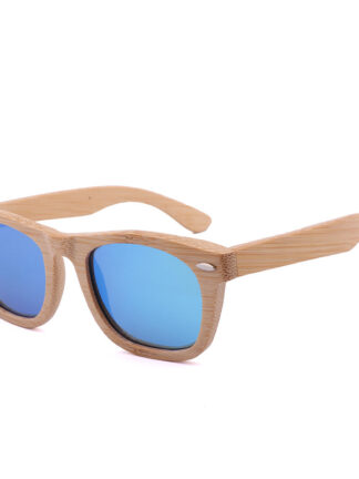 Купить Sunglasses Mens Sun Glasses Women 2021 New Square Bamboo Sunglasses Unisex Style with Rice Nail Polarized Light Change