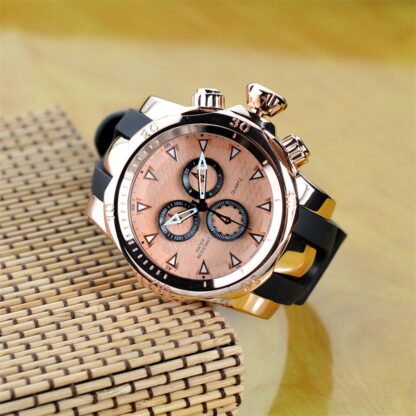 Купить Men's Watch Quartz Movement Rubber Strap Three Decorative Sports Watches for Men 2021 Luxury Casual Quartz Waterproof Wrist Watch with Cases