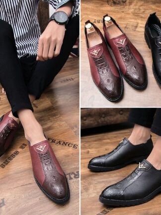 Купить Mixed Colors Loafer Men Shoes Casual Business Shoes Comfortable Spring Autumn Round Toe Fashion Concise 2021 New PU Leather DH636