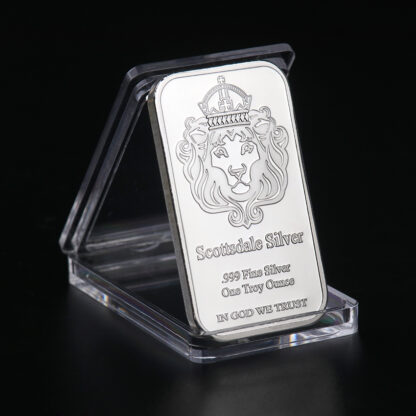 Купить 10pcs Non Magnetic One Troy Ounce Scottsdale Silver Bar Craft In God We Trust Coin Commemorative Coins Collection Crafts Gift