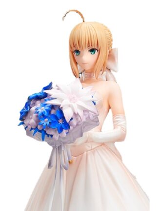 Купить 25Cm Anime Fate Stay Night Saber Action Figure Limited 10th Anniversary Wedding Dress Saber Fate Zero Figure Model Toy Fans Gift