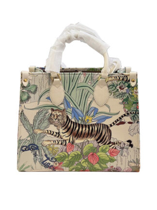 Купить 22Ss Women Luxurys Designers totes L+G co-branding Bags Top Quality Handbag Tiger Print Shouder Crossbody Bag Genuine Leather Messenger Ladies Handbags 32*14*28cm