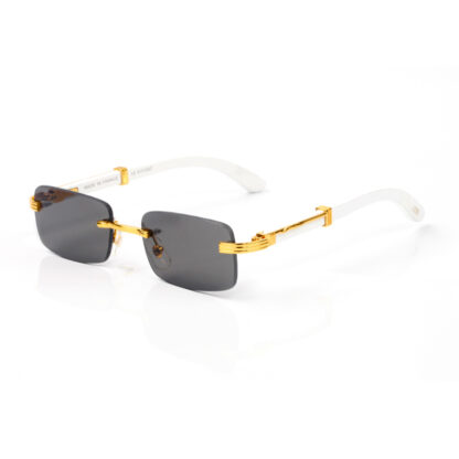 Купить New Mens Designer Sunglasses Woman Optical Frame Carti Glasses Rimless Gold Metal Buffalo Horn Glasses Eyewear Clear Lenses Eyeglasses Occhiali Lunette De Soleil
