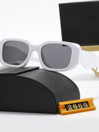 Купить Brand Glasses Designer Polarized Sunglasses Man Womens White Sunglass Luxury UV400 Eyewear Eyeglasses Driver Goggle Beach Full Small Frame Polaroid Lens Occhiali