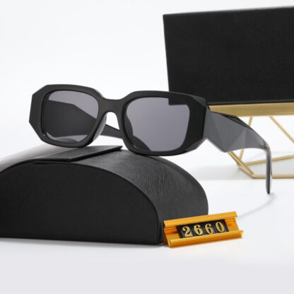 Купить Fashion Designer Sunglasses for Women Mens Unisex Goggle Beach Sun Glasses Retro Small Frame Luxury Sunglass Design Eyeglass UV400 Black-Black Brand Eyeglasses