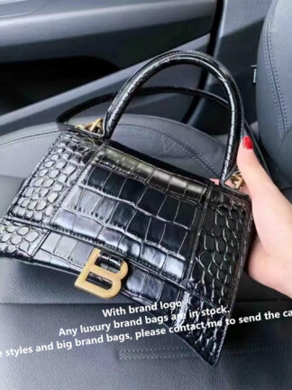 Купить Senior designer high-quality crocodile B buckle mini handbag PU leather chain holding crossbody bag ladies white pink black shoulder bag