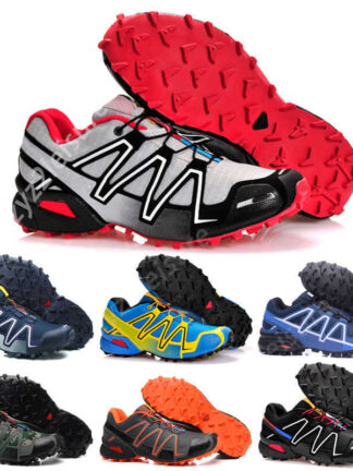 Купить Speed Cross 4 3D CS mens Safety Shoes jogging High Quality Mesh Triple black white blue red speedcross men women trainers