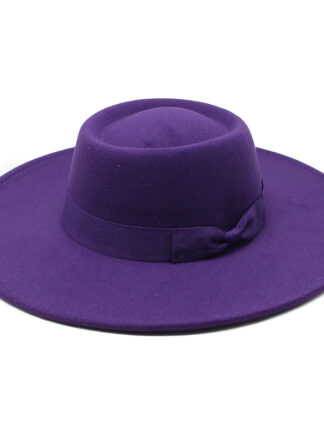 Купить Classic Wide Brim Women Men Fedora Hat With Belt Buckle Felt Panama Hat