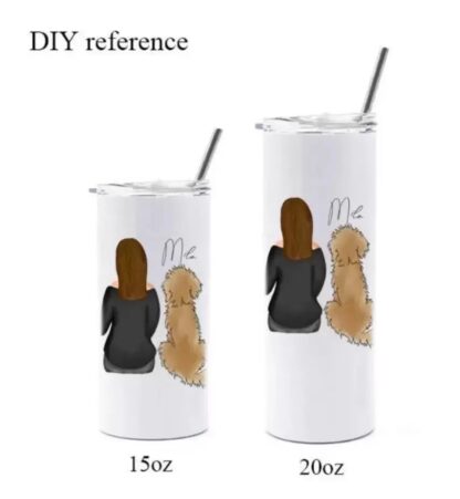Купить Blank White Stainless Steel Mug 20oz 15oz Sublimation Straight Tumbler Cup Slim the Same Width from Up and Down Water Bottles