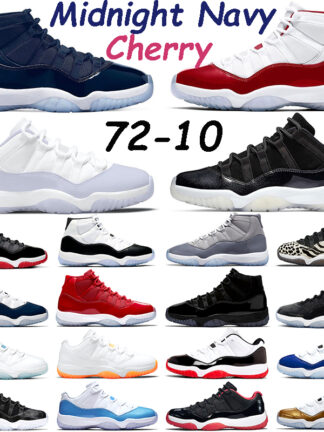 Купить 2022 Basketball Shoes 11 Men Women 11s Cherry Midnight Navy Cool Grey 72-10 Pure Violet Legend Blue Jubilee Bred Concord University Blue Mens Trainers Sports Sneakers