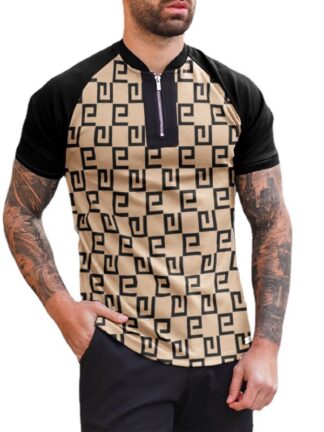 Купить mens business branded polo summer fashion printing short sleeve polos shirt man casual street trend top t shirt