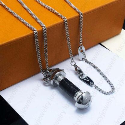 Купить Pendant Necklace Designer Fashion Necklaces for Man Woman Personality Dumbbell Metal Good Quality