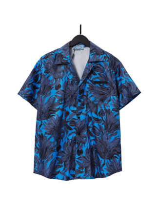 Купить France men printed shirts designer White jacquard letters blue camouflage paris clothes Short sleeve mens shirt Vacation casual shirt#M-3XL21
