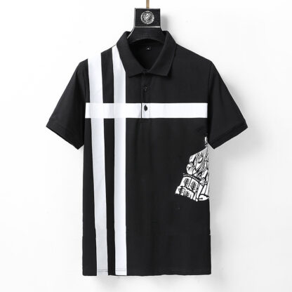 Купить Mens designer polo T shirt Polos spring summer Tactical Golf grid lapel Poloshirt Male mix color short sleeve tops solid Plaid printing plus size#M-3XL11