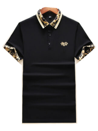 Купить Mens designer polo T shirt Polos spring summer Tactical Golf grid lapel Poloshirt Male mix color short sleeve tops solid Plaid printing plus size#M-3XL15