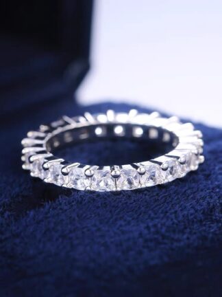 Купить luxurious Full CZ Diamond propose engagement ring Gemstones hip hop band rings for men Party Women Wedding Gift