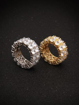 Купить luxurious bling blings Full CZ Diamond propose engagement ring Gemstones Party Women Wedding Ring Gift men hip hop