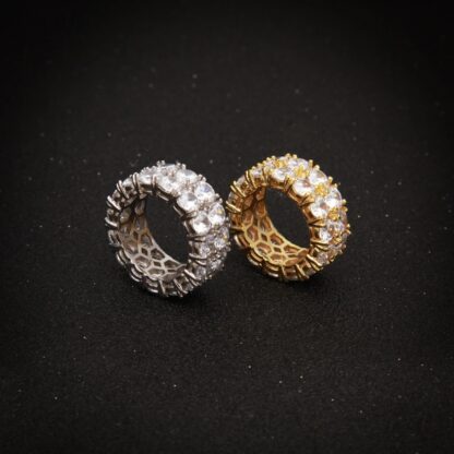 Купить luxurious bling blings Full CZ Diamond propose engagement ring Gemstones Party Women Wedding Ring Gift men hip hop